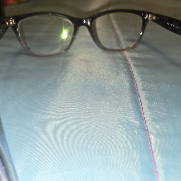 Polo Ralph Lauren Hard Shell Eyeglass Case With Eyeglass Frames/cleaning Cloth - Picture 8 of 13